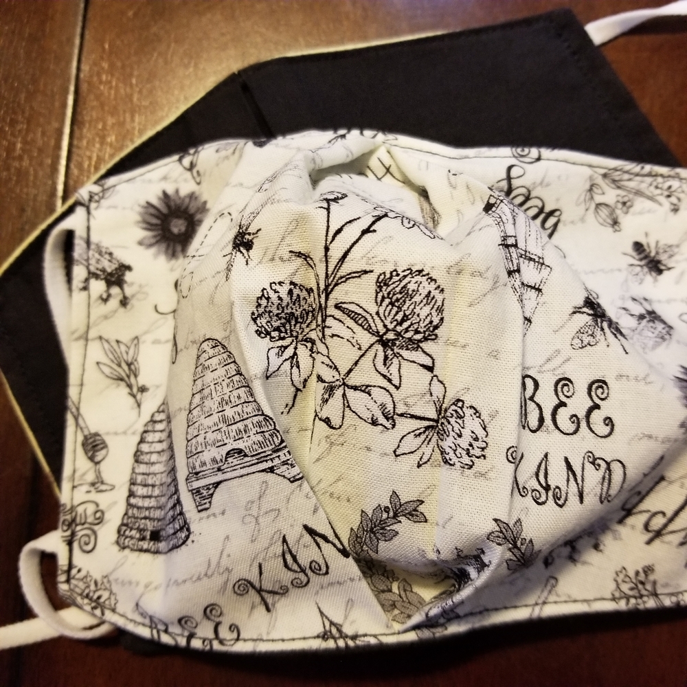 Save the BEES Cotton Facemask hand made - Picture 3 of 4